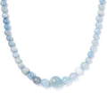 Milky Aquamarine 160.00 ctw Necklace in Sterling Silver 18 Inches - Sticky add to cart bar