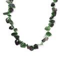 Karis Ruby Zoisite and Green Jade (D) 190.00 ctw Necklace in Platinum Bond 20 Inches - Sticky add to cart bar