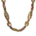 Karis Unakite 390.00 ctw Necklace in Platinum Bond 20 Inches - Sticky add to cart bar
