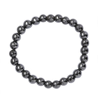 Hematite 162.00 ctw Beaded Stretch Bracelet