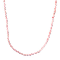 Galilea Rose Quartz 40.00 ctw Beaded Necklace in Rhodium Over Sterling Silver 18 Inches