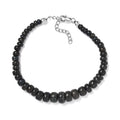 Andamooka Opal 45.00 ctw Beaded Bracelet in Rhodium Over Sterling Silver (7.25 In) - Sticky add to cart bar