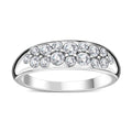 Moissanite Ring in rhodium Sterling Silver 1.11 ctw - Sticky add to cart bar