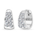 Moissanite Hoop Earrings in Rhodium Over Sterling Silver 0.57 ctw - Sticky add to cart bar