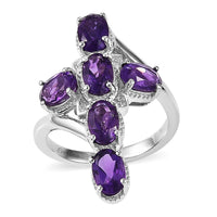 Karis African Amethyst Ring in Platinum Bond (Size 6.0) 2.50 ctw