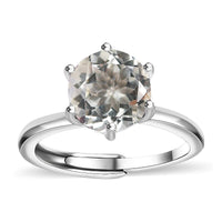 Karis Brazilian Citrine Adjustable Solitaire Ring in Platinum Bond (Size 11.0) 1.80 ctw