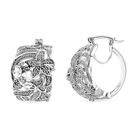 Karis White Diamond Accent Earrings in Platinum Bond