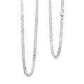 Flat Curb Necklace in Sterling Silver 10.70 Grams 24 Inches - Sticky add to cart bar