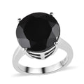 Doorbuster Thai Black Spinel 11.20 ctw Solitaire Ring in Stainless Steel - Sticky add to cart bar