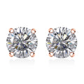 J Francis Embellished with Zirconia by Swarovski Stud Earrings in 18K RG Over Sterling Silver 2.60 ctw - Sticky add to cart bar