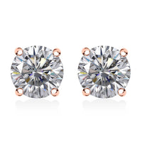 J Francis Embellished with Zirconia by Swarovski Stud Earrings in 18K RG Over Sterling Silver 2.60 ctw