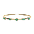 Doorbuster Luxoro 10K Yellow Gold AAA Montepuez Ruby Bangle Bracelet (7.25 In) (6.90 g) 3.00 ctw - Sticky add to cart bar