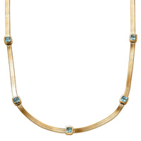Betroka Blue Apatite 1.80 ctw Necklace in 18K Vermeil Yellow Gold Over Sterling Silver 18 Inches