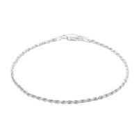 Sterling Silver 1.5mm Rope Bracelet (7.00 In) 2 Grams