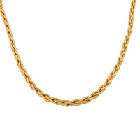 Fancy Link Necklace in 14K Yellow Gold Over Sterling Silver 21.5 Grams 20 Inches