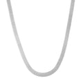 Flat Coryana Necklace in Sterling Silver 15.40 Grams 20 Inches - Sticky add to cart bar