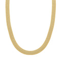 Flat Coryana Necklace in 14K Yellow Gold Over Sterling Silver 15.40 Grams 20 Inches - Sticky add to cart bar