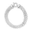Silken Weave Chain Bracelet in Sterling Silver 10.90 Grams (7.50 In) - Sticky add to cart bar