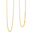 14K YG Over Sterling Silver Double Bismark Chain Necklace (20 Inches) (9.90 g) - Sticky add to cart bar