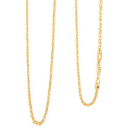 14K YG Over Sterling Silver Double Bismark Chain Necklace (20 Inches) (9.90 g)