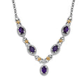 Doorbuster Karis African Amethyst Necklace (18 Inches) in 18K YG Plated and Platinum Bond 2.10 ctw - Sticky add to cart bar