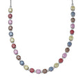 Colors of Moissanite 26.40 ctw Rainbow Radiance Necklace in Rhodium Over Sterling Silver 18-20 Inches - Sticky add to cart bar