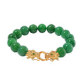 Green Jade (D) and Chrome Diopside 250.50 ctw Bracelet in 18K Vermeil Yellow Gold Over Sterling Silve (8.25 In) - Sticky add to cart bar