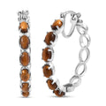 Karis Tigers Eye 6.80 ctw Earrings in Platinum Bond - Sticky add to cart bar