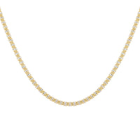 10K Yellow and White Gold 2.9mm Ice Chain Necklace 24 Inches 13 Grams