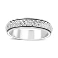 Doorbuster Sterling Silver Diamond-Cut Spinner Band Ring (Size 9.0) (3.60 g) - Sticky add to cart bar