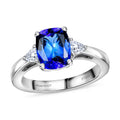 Certified & Appraised Rhapsody AAAA Tanzanite and E-F VS2 Diamond 2.50 ctw Ring in 950 Platinum 6.10 Grams - Sticky add to cart bar