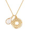 White Diamond Necklace (18 Inches) in Goldtone 3.50 ctw - Sticky add to cart bar
