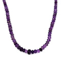 African Amethyst 201.85 ctw Beaded Necklace in Stainless Steel 20 Inches - Sticky add to cart bar