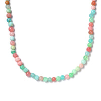 Multi Opal 71.60 ctw Beaded Necklace in Stainless Steel 20 Inches