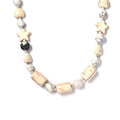 Howlite 200.65 ctw Beaded Necklace in Stainless Steel 20 Inches - Sticky add to cart bar