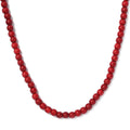 Red Howlite 108.40 ctw Beaded Necklace in Stainless Steel 20 Inches - Sticky add to cart bar