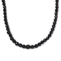 Thai Black Spinel 166.00 ctw Beaded Necklace in Stainless Steel 20 Inches - Sticky add to cart bar