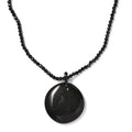Black Agate and Thai Black Spinel 111.90 ctw Beaded Necklace in Stainless Steel 20 Inches - Sticky add to cart bar