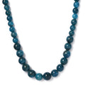 Malgache Neon Apatite Beaded 161.75 ctw Necklace 20 Inches in Rhodium Over Sterling Silver - Sticky add to cart bar