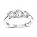 Karis White Topaz Ring in Platinum Bond (Size 10.0) 1.30 ctw - Sticky add to cart bar