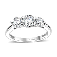Karis White Topaz Ring in Platinum Bond (Size 10.0) 1.30 ctw
