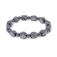 Terahertz Trapezoid Faceted Beaded Stretch Bracelet 150.00 ctw