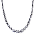 Terahertz Octagon Beaded Necklace (20 Inches) in rhodium Sterling Silver 185.00 ctw - Sticky add to cart bar