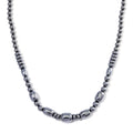 EverTrue Terahertz 185.00 ctw Barrel Beaded Necklace in Rhodium Sterling Silver 20 Inches - Sticky add to cart bar