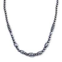 EverTrue Terahertz 185.00 ctw Barrel Beaded Necklace in Rhodium Sterling Silver 20 Inches