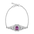 Simulated Alexandrite and Simulated Diamond Bracelet in Silvertone (7.00 In) 2.60 ctw - Sticky add to cart bar
