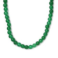 Green Agate 234.35 ctw Beaded Necklace in Platinum Bond 20 Inches - Sticky add to cart bar