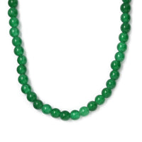 Green Agate 234.35 ctw Beaded Necklace in Platinum Bond 20 Inches