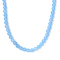 Blue Agate 243.65 ctw Beaded Necklace in Platinum Bond 20 Inches - Sticky add to cart bar