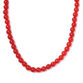 Red Agate 243.50 ctw Beaded Necklace in Platinum Bond 20 Inches - Sticky add to cart bar